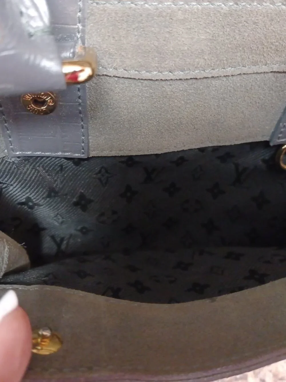 AUTH LOUIS VUITTON HAVANE TRUNK BAG GRAY HANDBAG/PURSE